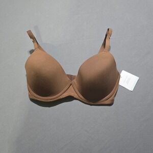 Tranquil & True Bra Women 36DD Brown Lightly Lined Brushed Microfiber Underwire